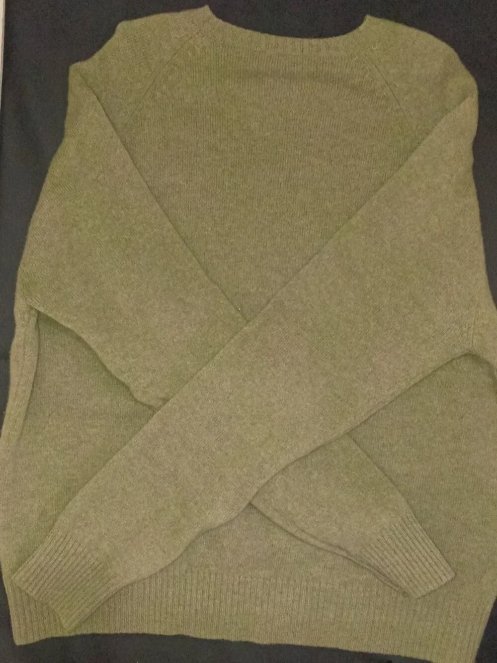 J. Crew Factory 100% Lambswool Sage Crewneck Sweater XL